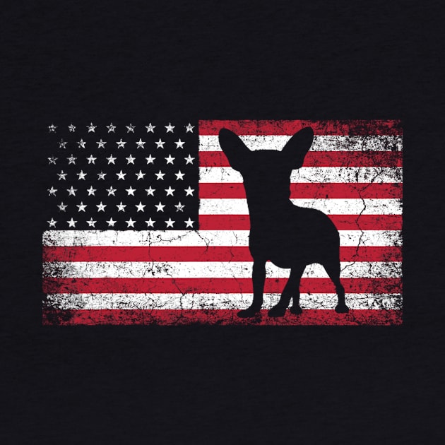 Chihuahua American Flag 4th Of July Vintage by Xamgi